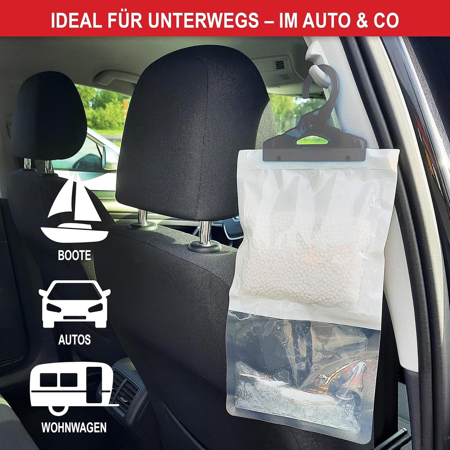 10x Luftentfeuchter Set zum Aufhängen Effektive Luftentfeuchter mit 500 ml Beutel