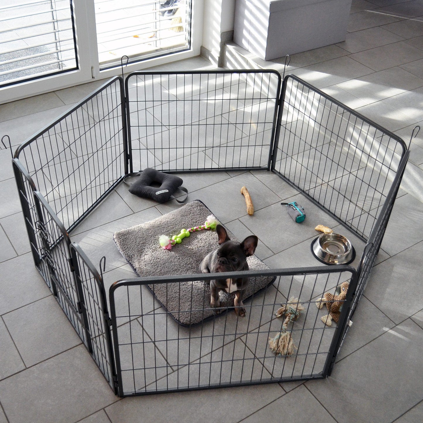 Bitte Lesen !! Retourenware ! DOG RUN Hundeauslauf Hundegegehe Welpenauslauf 482