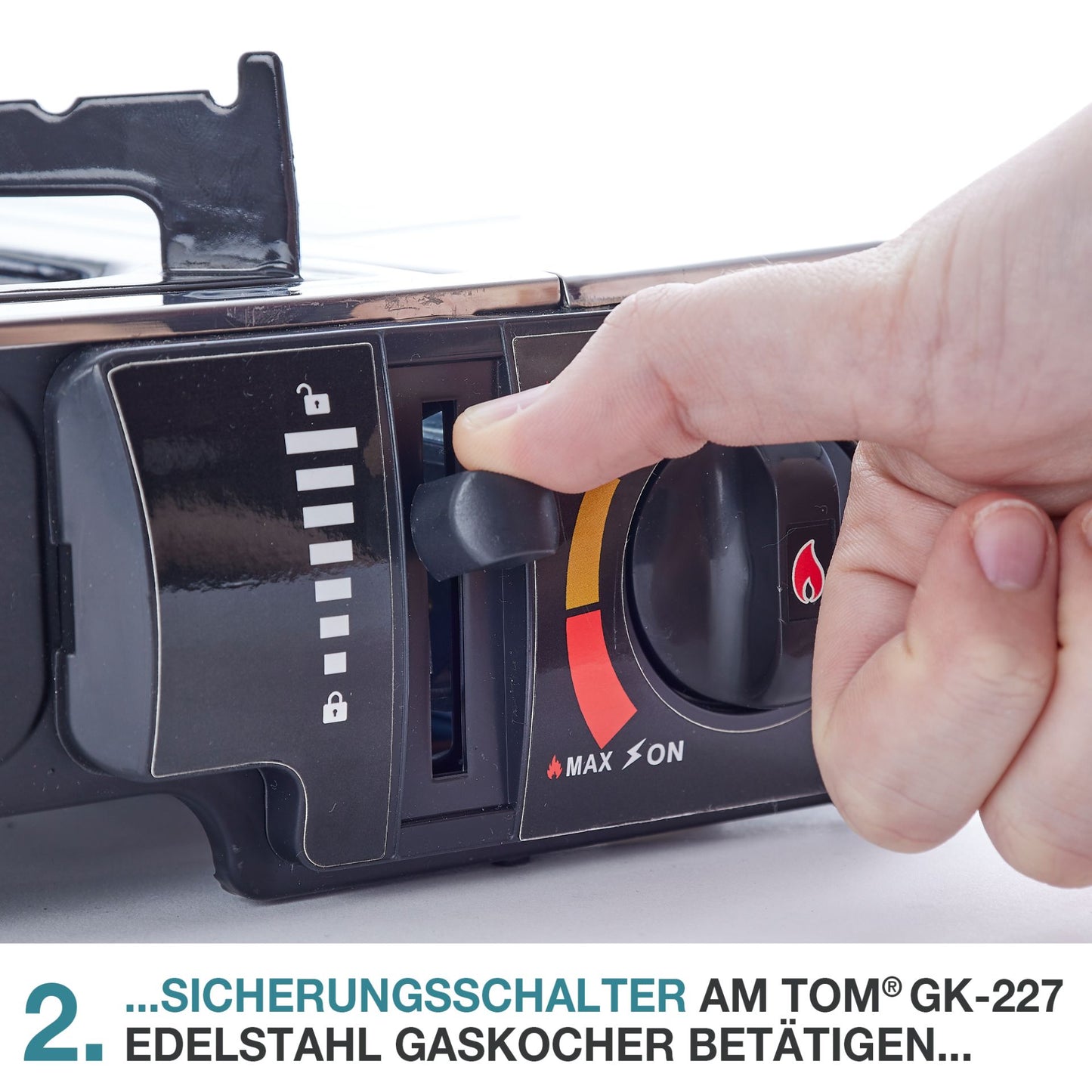 Campingkocher Edelstahl + 4 Butangas-Kartuschen CG-227