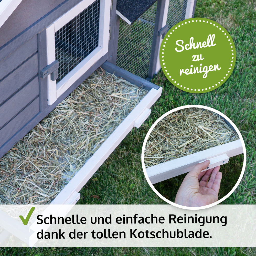 Hasenstall Kaninchenstall Meerschweinchenstall DREAM GREY