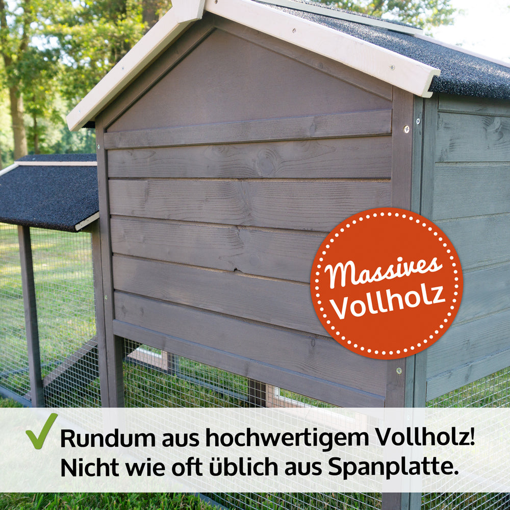 Hasenstall Kaninchenstall Meerschweinchenstall DREAM GREY