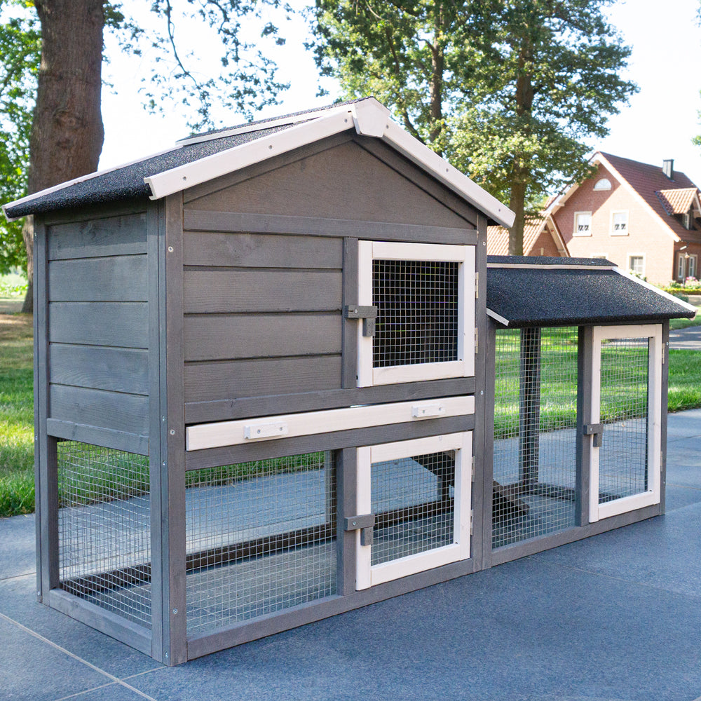 Hasenstall Kaninchenstall Meerschweinchenstall DREAM GREY