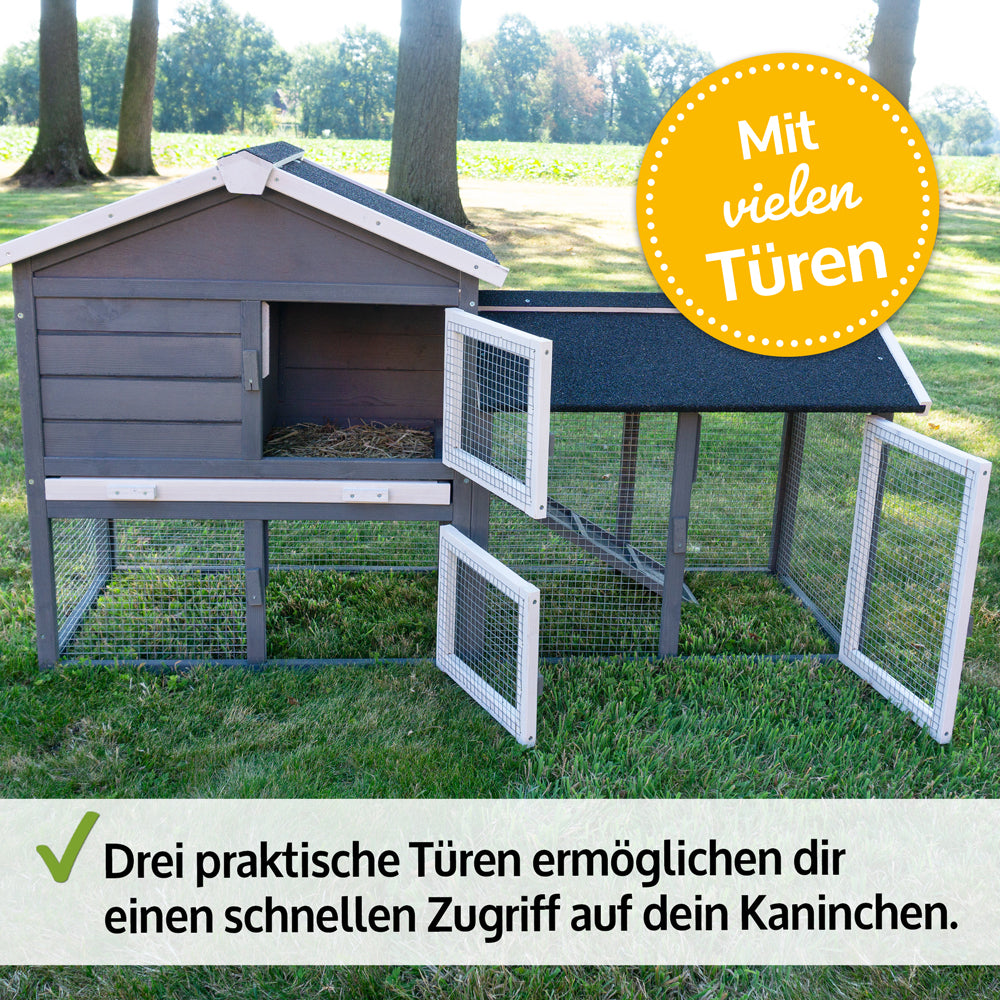 Hasenstall Kaninchenstall Meerschweinchenstall DREAM GREY