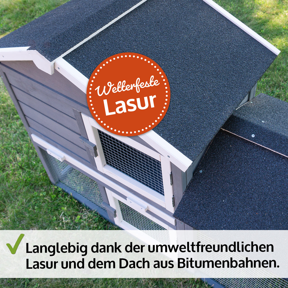 Hasenstall Kaninchenstall Meerschweinchenstall DREAM GREY