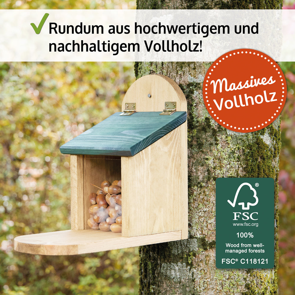 Eichhörnchenhaus Eichhörnchen Futterstation