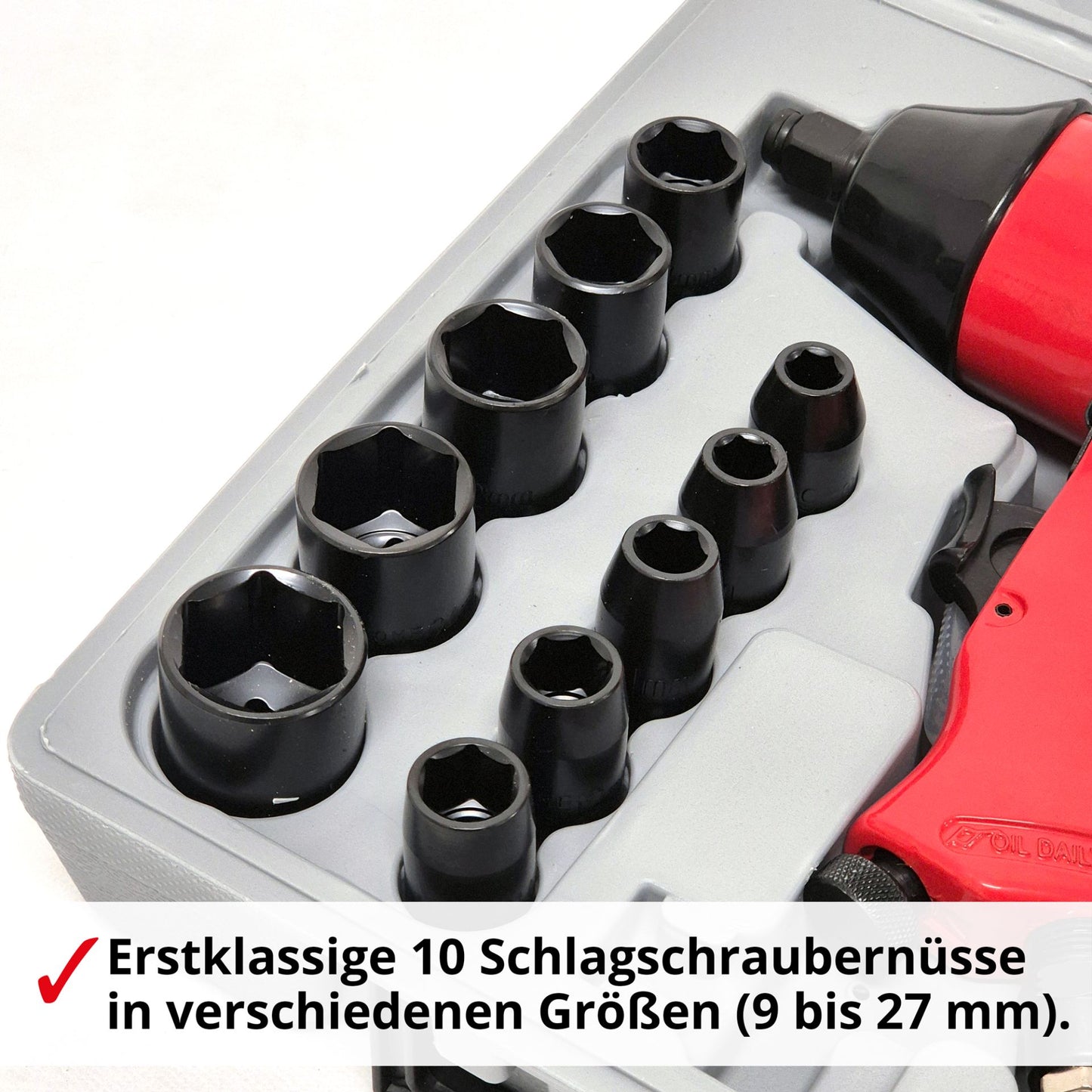 Druckluft Schlagschrauber Set im Koffer