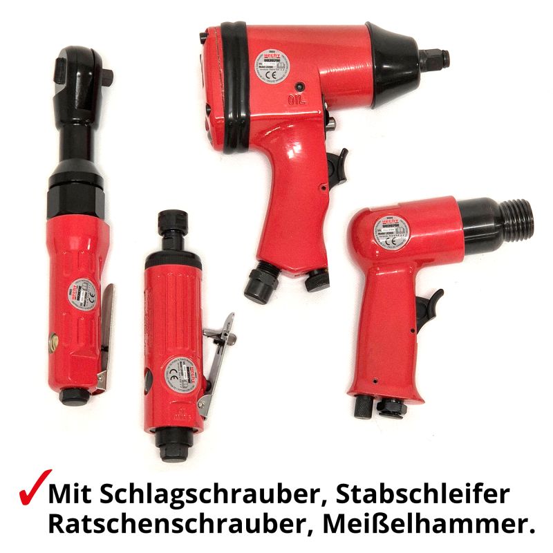Druckluftwerkzeug und Zubehör Set XL im Koffer