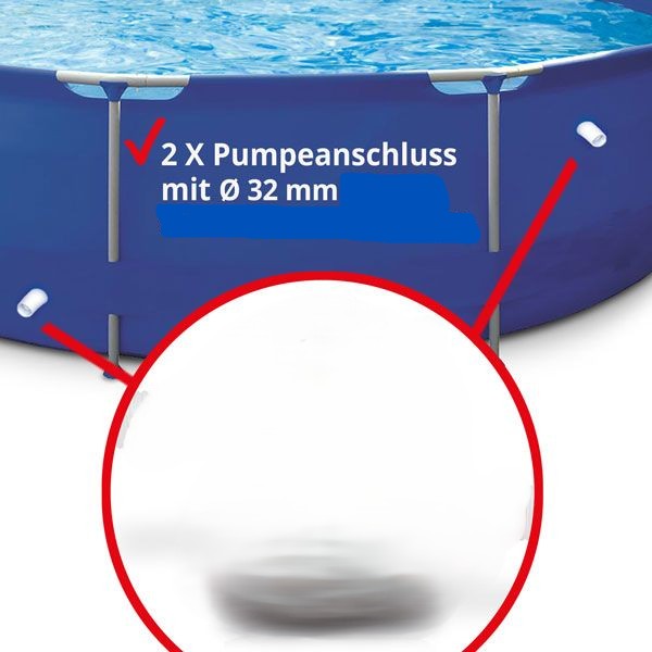 Stahlrahmen Pool Bluesea 3690