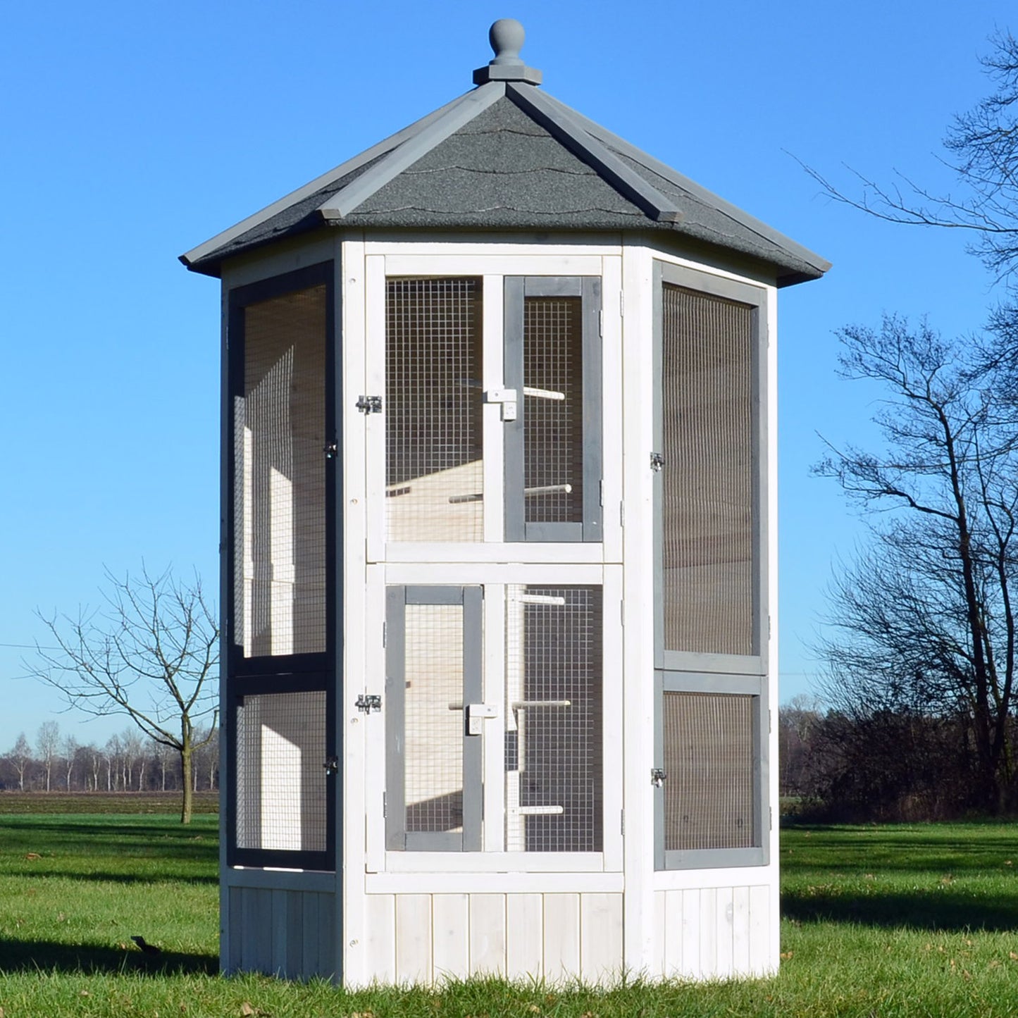 Vogelvoliere Voliere Vogelkäfig Käfig Vogelhaus Luise # Auslauf im Set