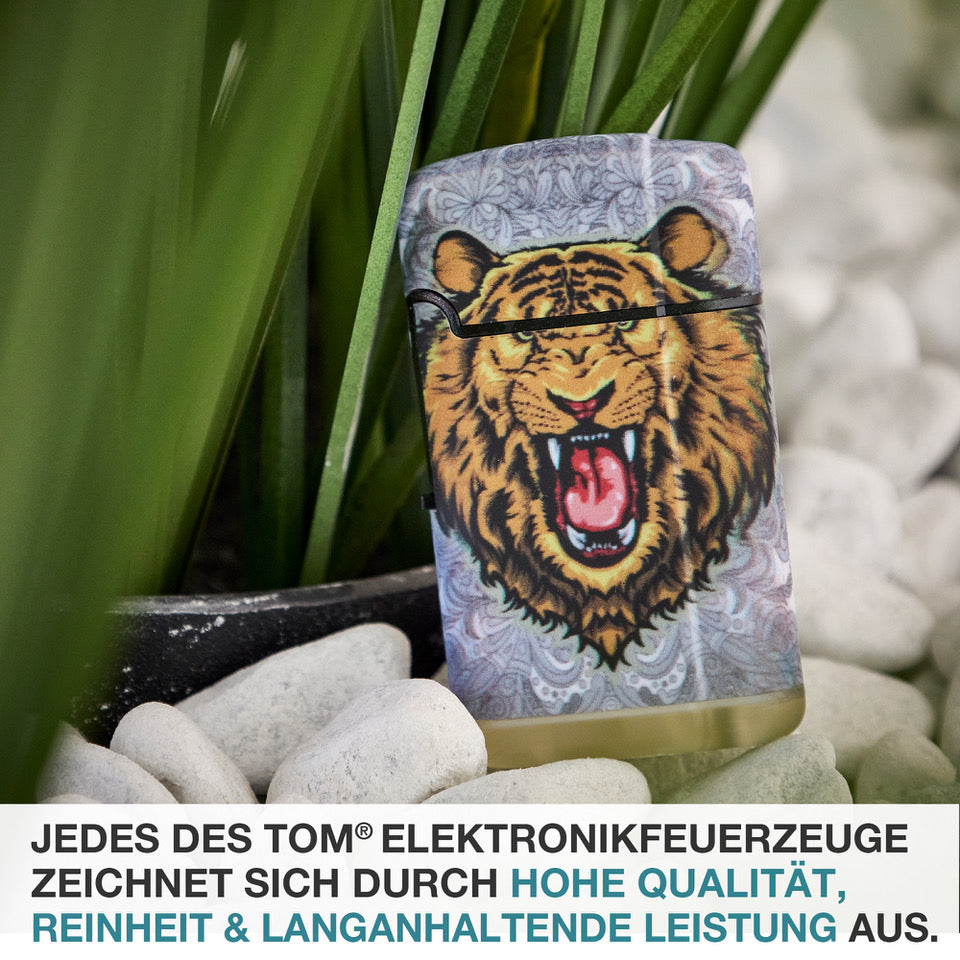 Elektronik Feuerzeug mit Jet Flamme Wild Animal