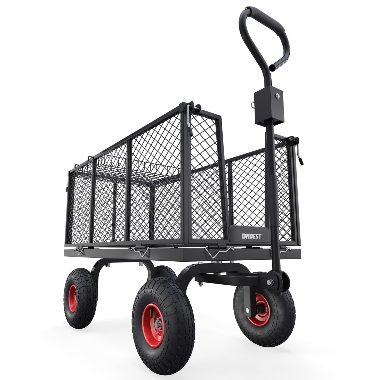 !! Bitte Lesen !!! Gartenwagen Bollerwagen Gitter 550kg Transport Geräte Plattform Hand Wagen Karre