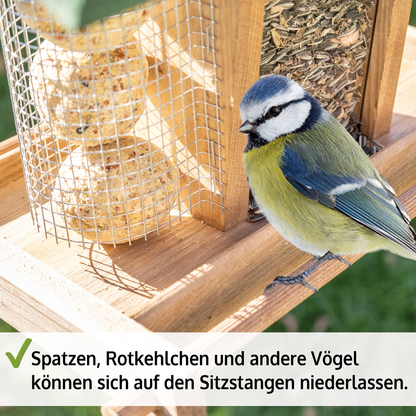 Vogelhaus Futterstation Futterhaus Vogelfutterhaus 325 Braun