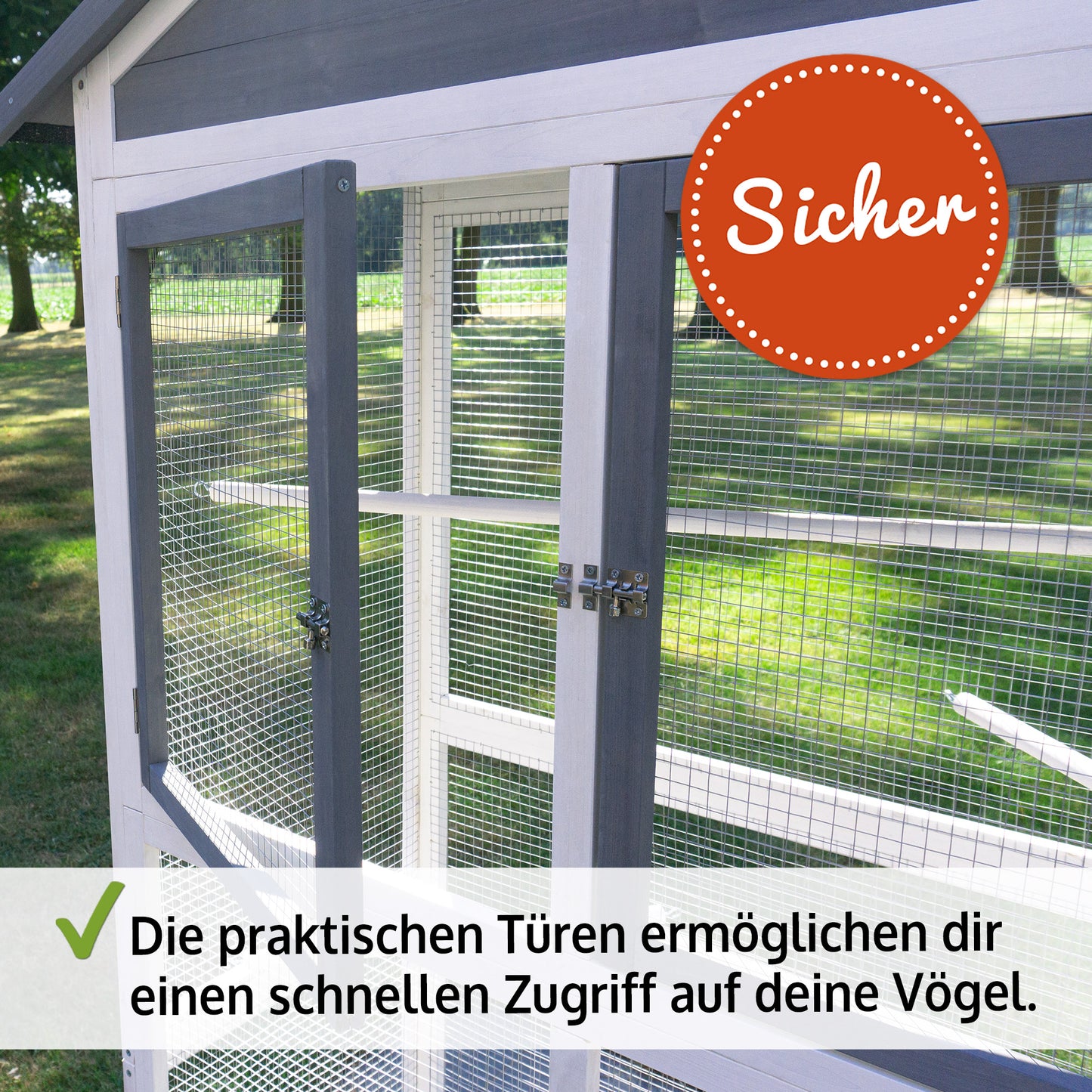 Vogelvoliere Voliere Vogelkäfig Käfig Vogelhaus XL 304
