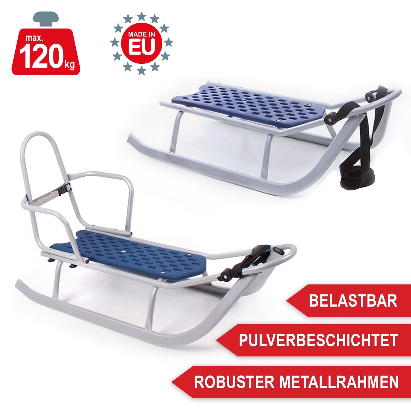 Metallschlitten Komplettset Babyschlitten Kinderschlitten Ein Modell das mitwächst Grün Hellgrün