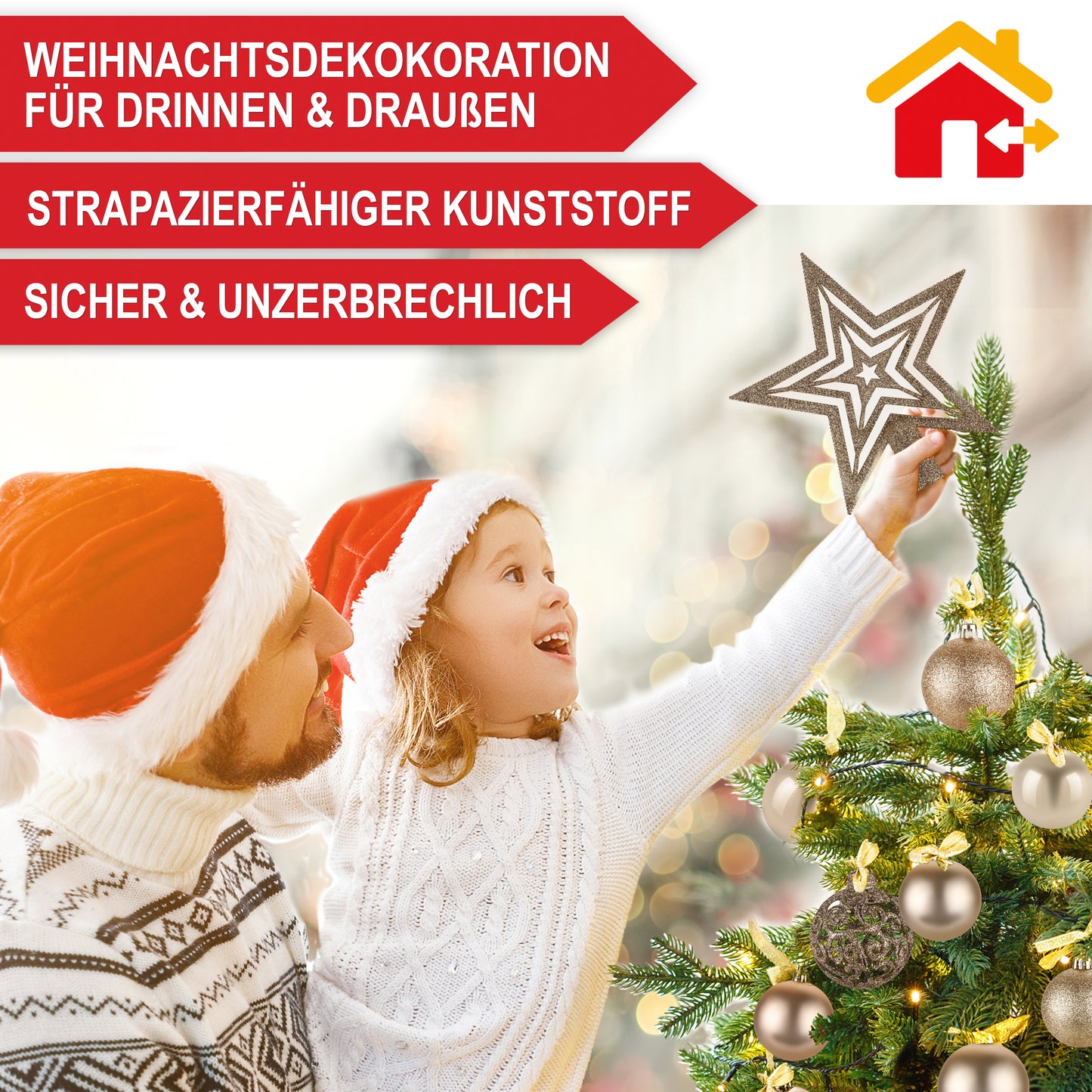 Weihnachtskugeln aus Kunststoff Christbaumschmuck Champanger