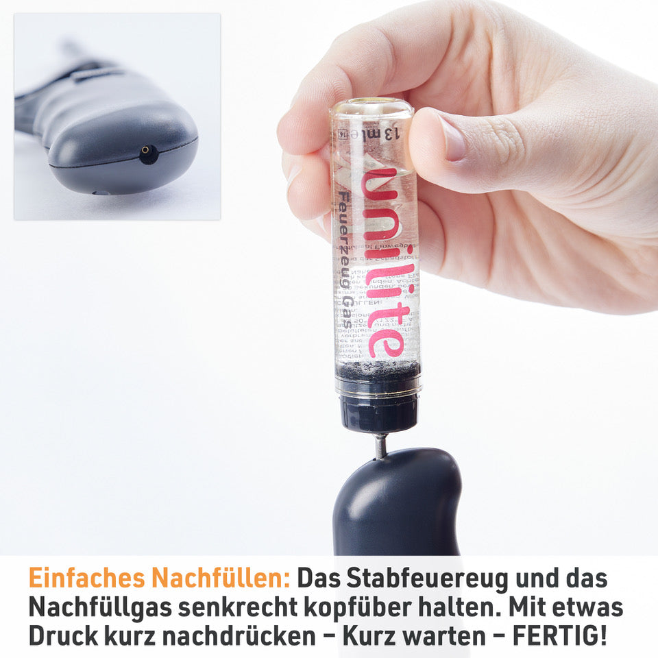 Stabfeuerzeug Oxfort +Gas Nachfüller
