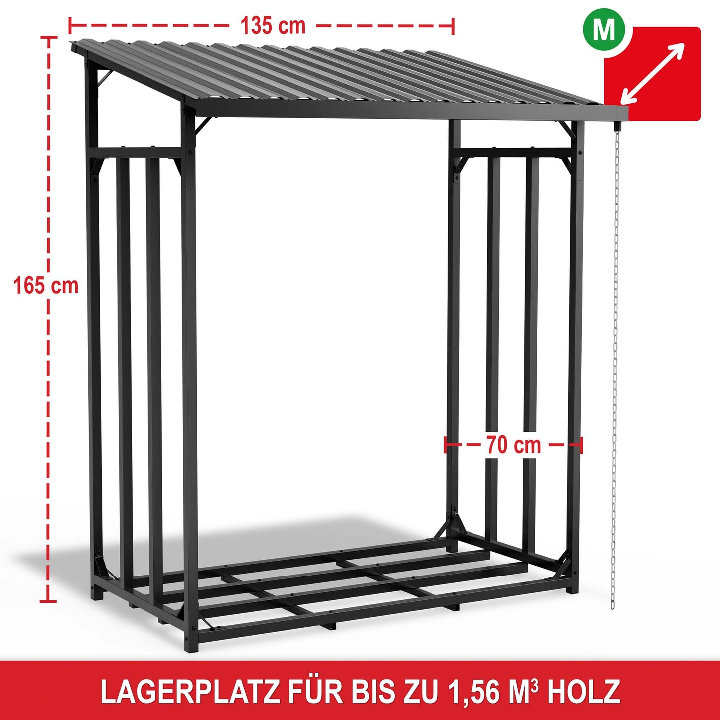Brennholzregal Metall M