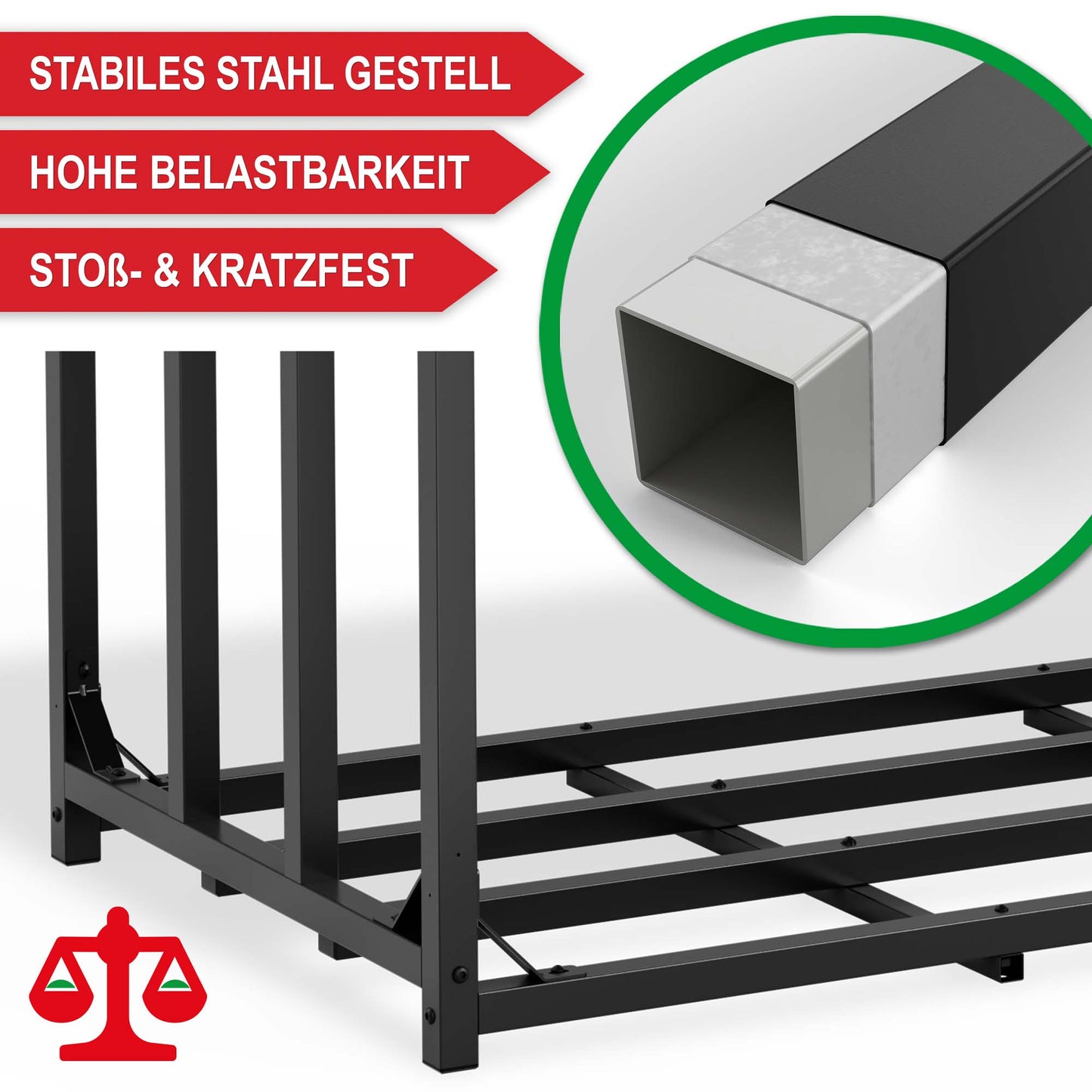 Brennholzregal Metall M
