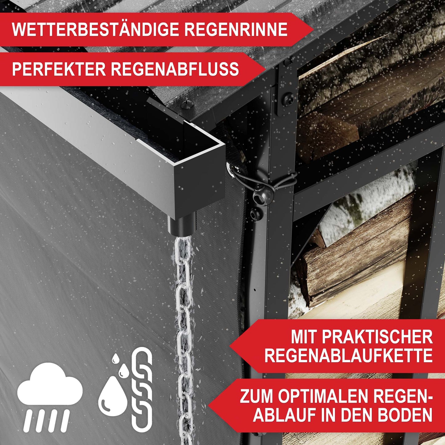 Brennholzregal Metall L
