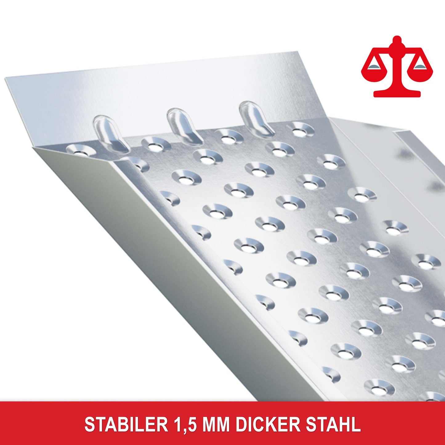 Stahl Auffahrrampe im 2er Set Stahl Tragkraft von 400 kg