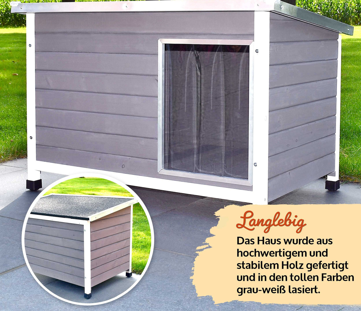 Hundehütte Hundehaus Hundeschlafplatz Jacky Größe XL 117x75,5x80 cm