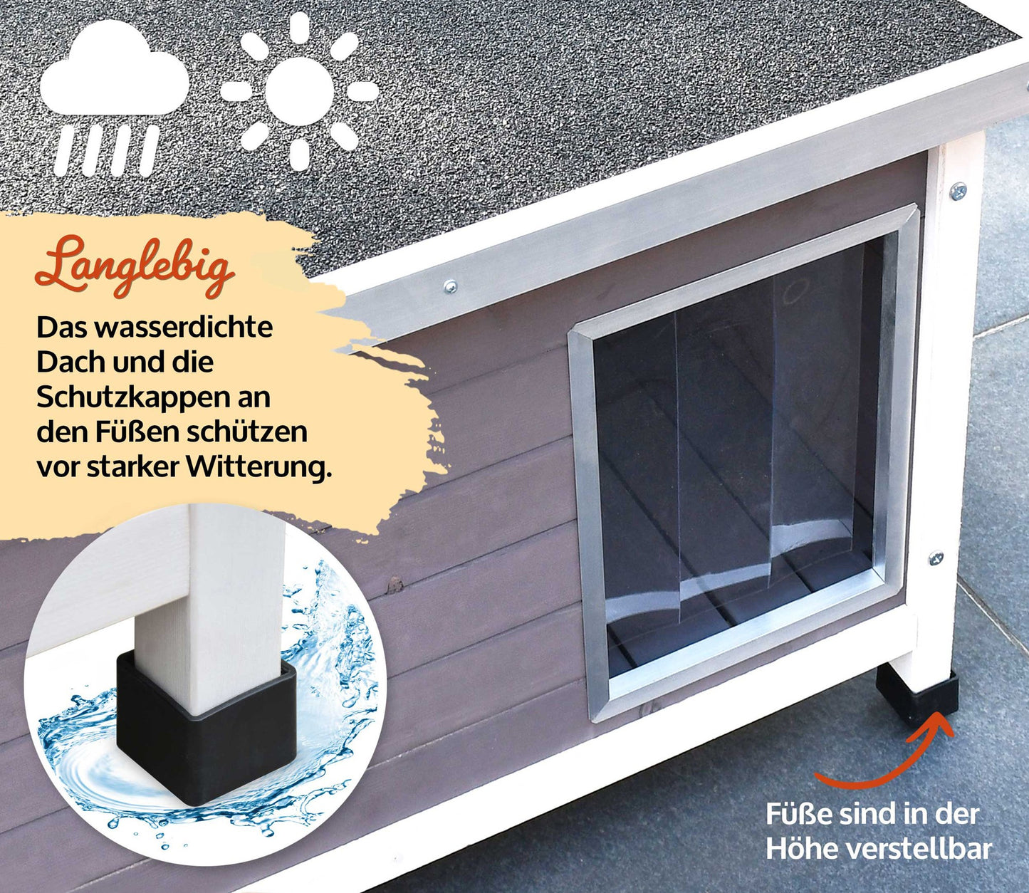 Bitte Lesen!! Hundehütte Größe XL 117x75,5x80 cm !! Retourenware