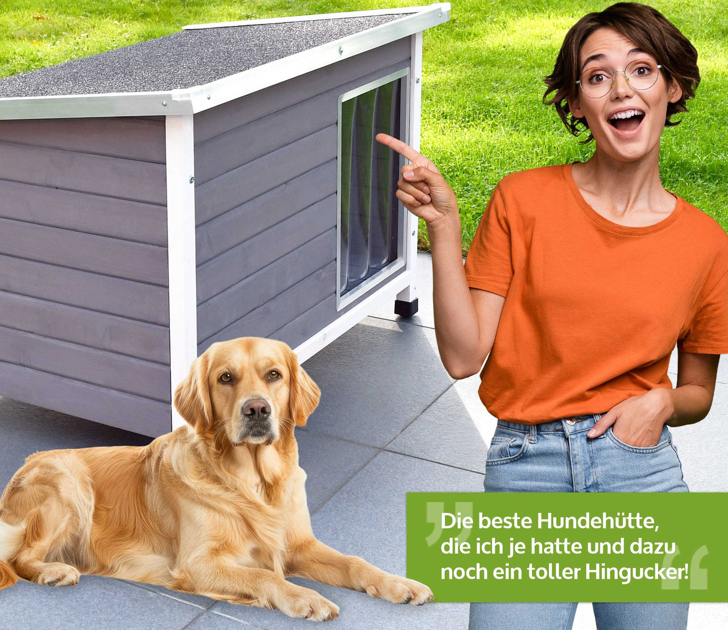 Hundehütte Hundehaus Hundeschlafplatz Jacky Größe XL 117x75,5x80 cm