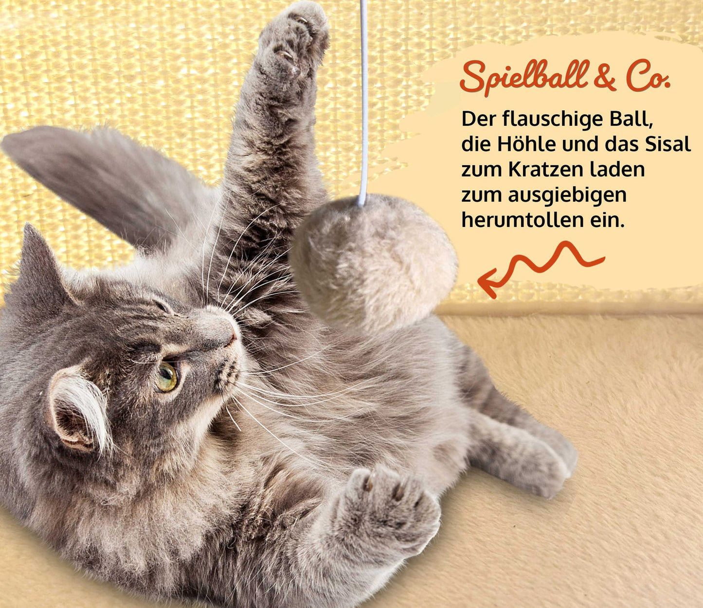 !Bitte Lesen!Retourenware!Katzenhaus Sisal Beige