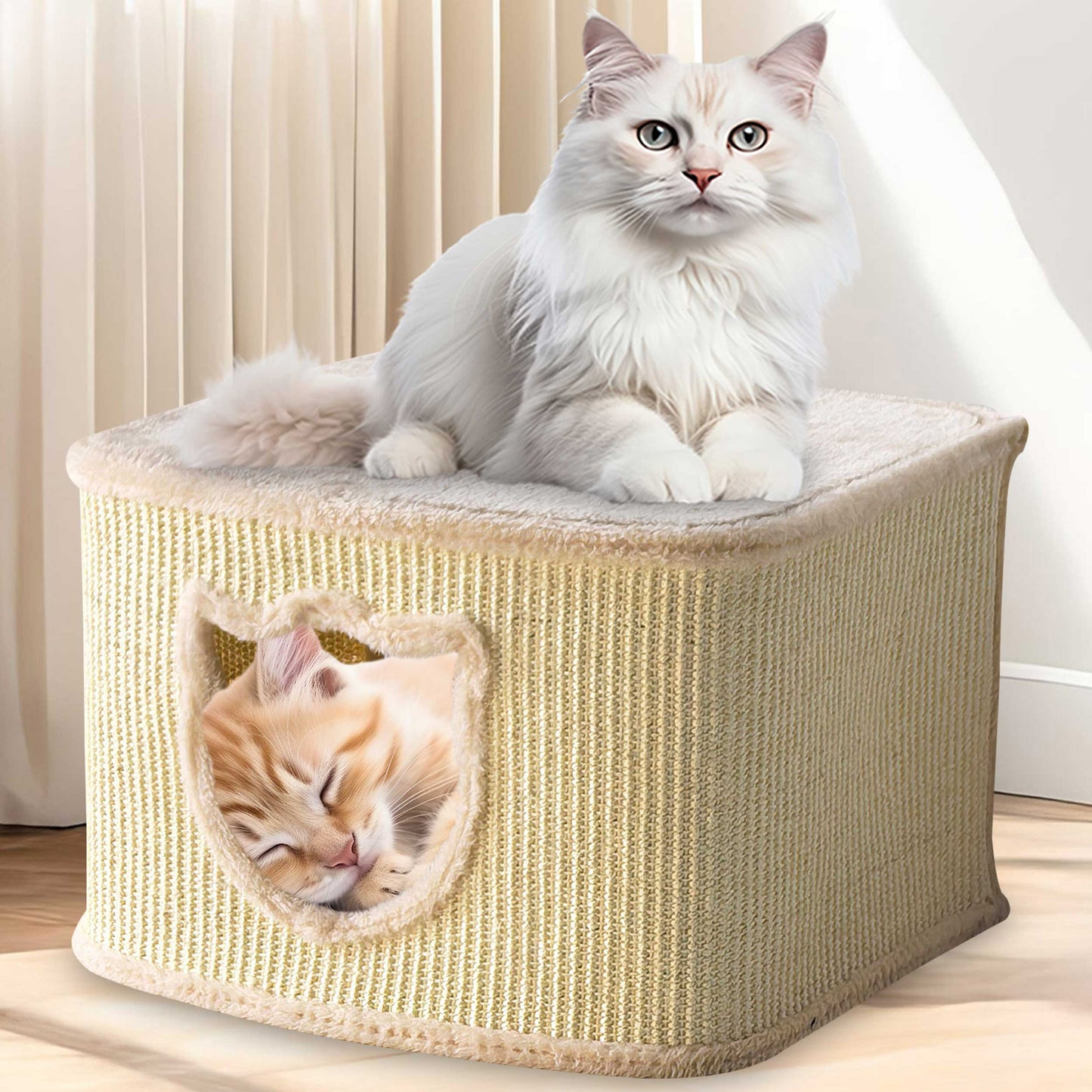 !Bitte Lesen!Retourenware!Katzenhaus Sisal Beige