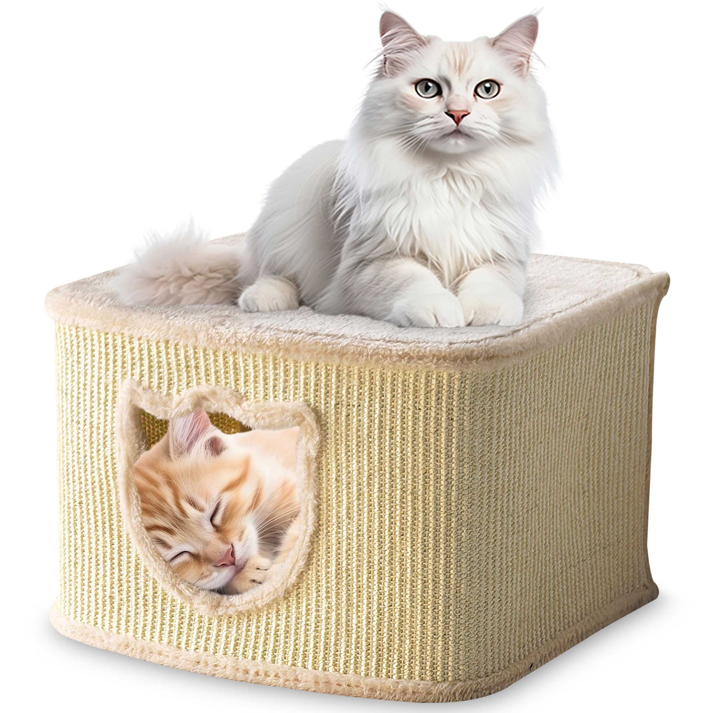 !Bitte Lesen!Retourenware!Katzenhaus Sisal Beige