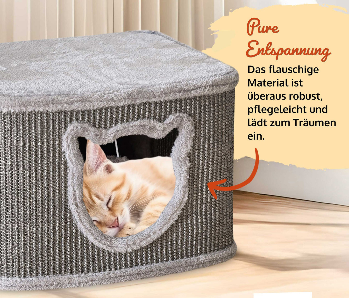 !Bitte Lesen!Retourenware! Katzenhaus Sisal Grau
