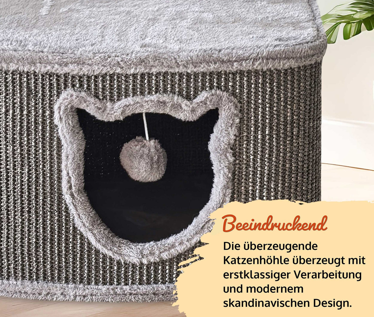 !Bitte Lesen!Retourenware! Katzenhaus Sisal Grau