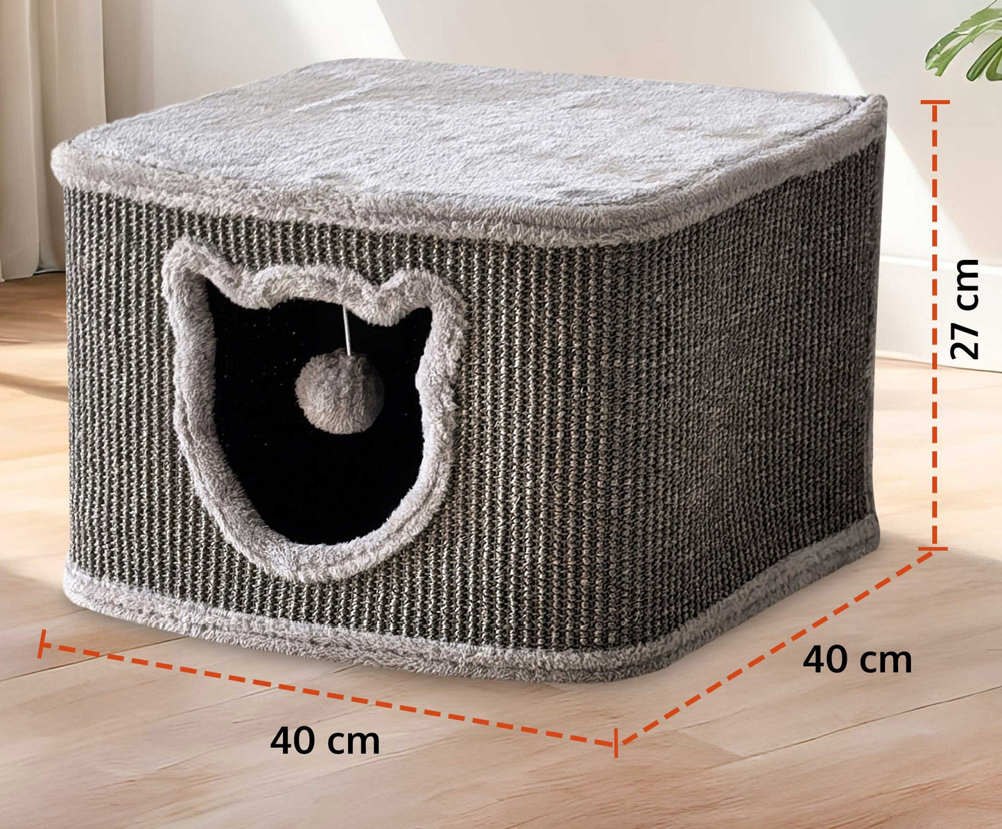 !Bitte Lesen!Retourenware!Katzenhaus Sisal Beige