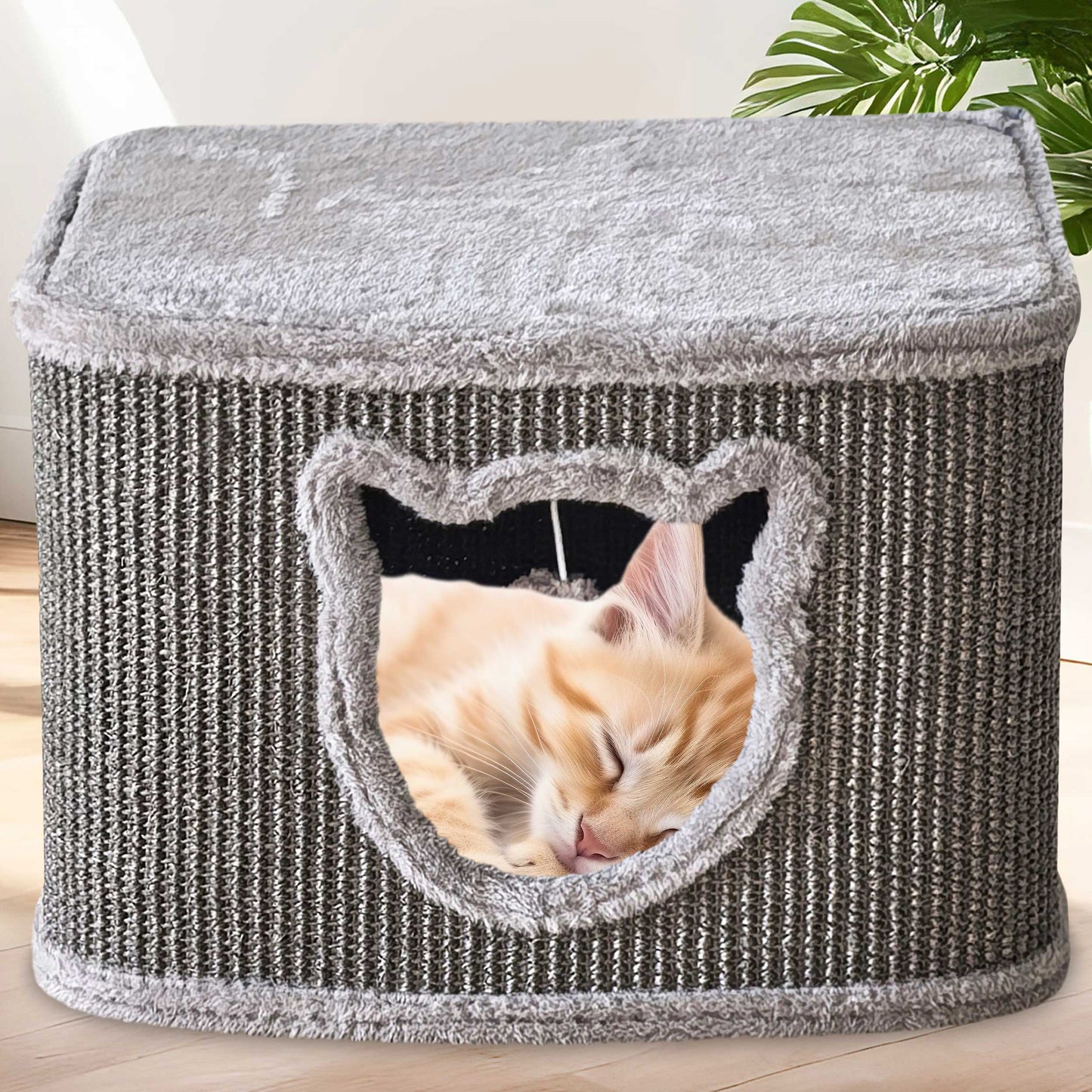 !Bitte Lesen!Retourenware! Katzenhaus Sisal Grau