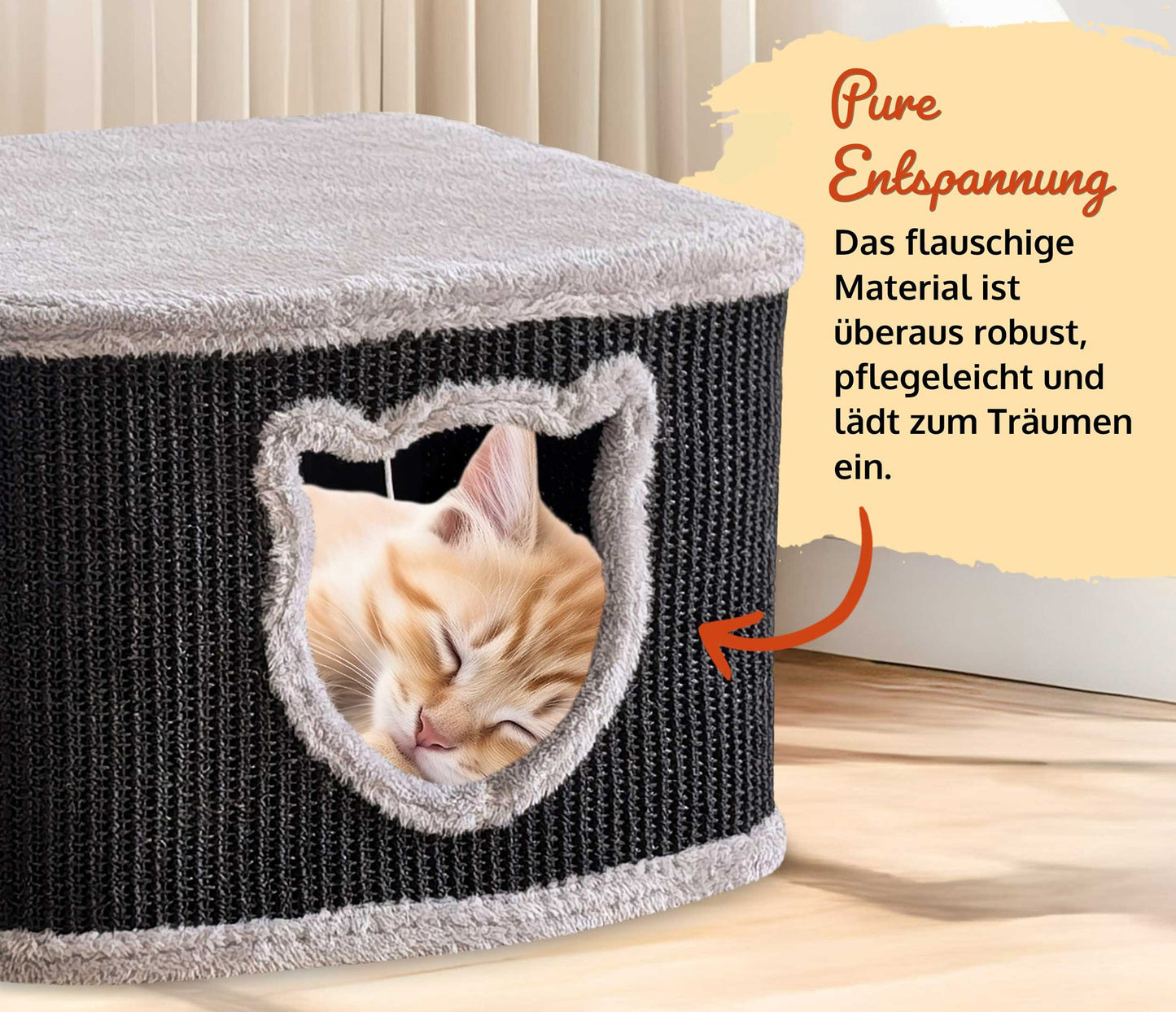 !Bitte Lesen!Retourenware! Katzenhaus Sisal Schwarz