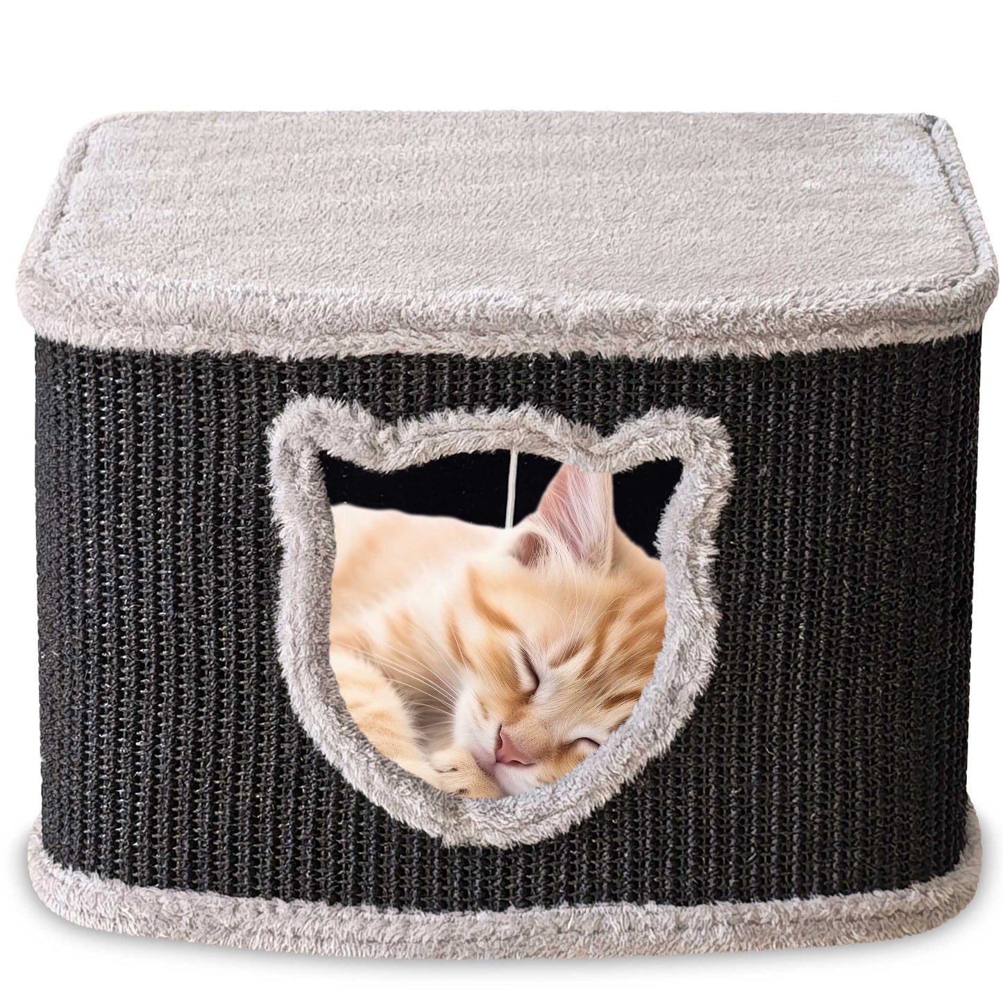 !Bitte Lesen!Retourenware! Katzenhaus Sisal Schwarz