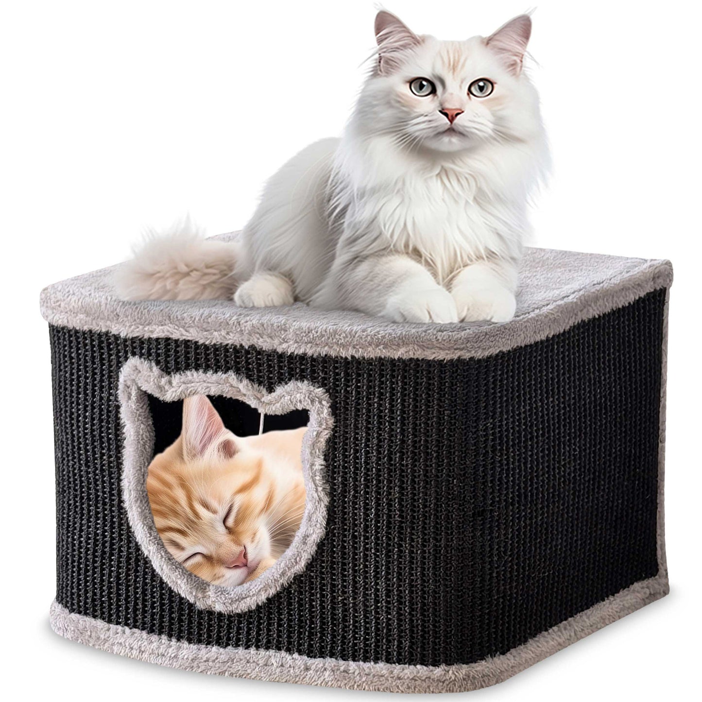 !Bitte Lesen!Retourenware! Katzenhaus Sisal Schwarz