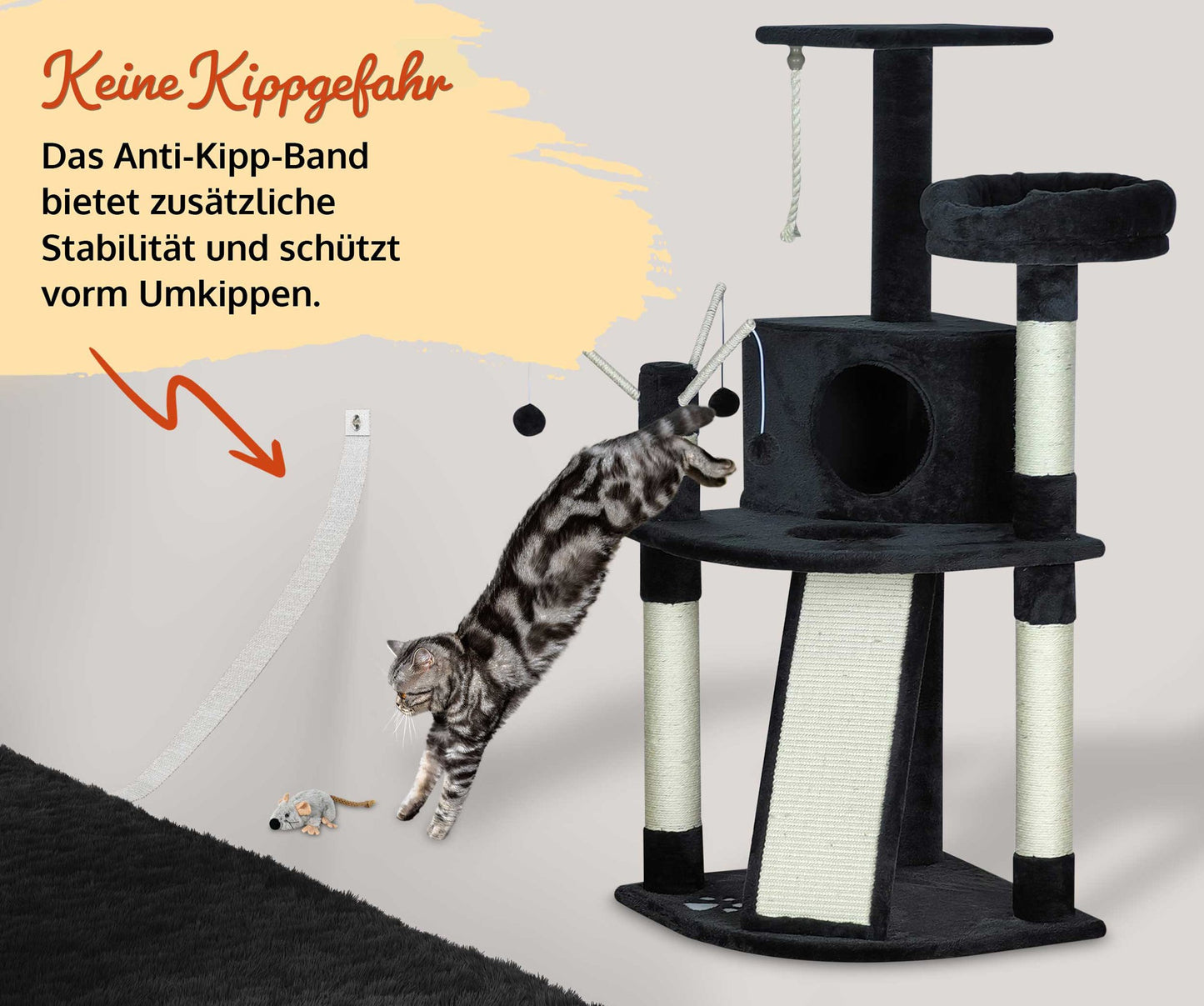 !Bitte Lesen!Retourenware! Katzenbaum Lola Dunkel Grau