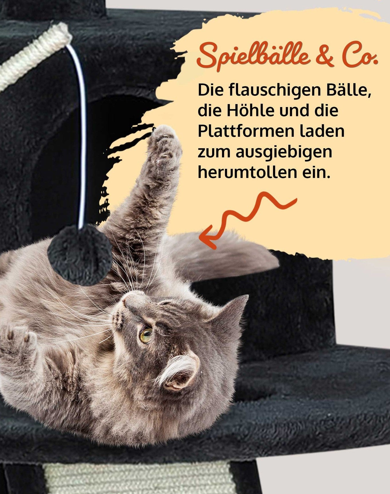 !Bitte Lesen!Retourenware! Katzenbaum Lola Dunkel Grau