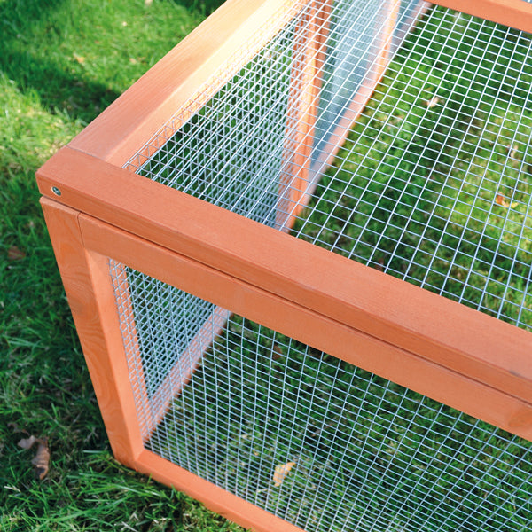 Hasenstall Kaninchenstall Meerschweinchenstall Auslauf XL braunen Holzton 401