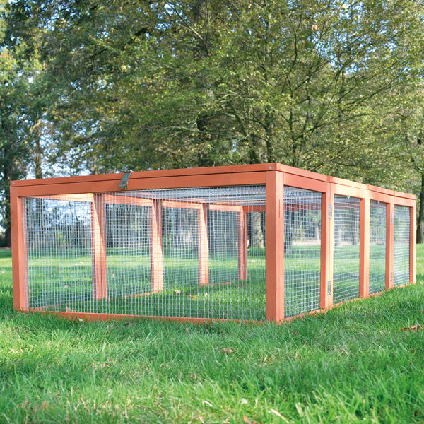 Hasenstall Kaninchenstall Meerschweinchenstall Auslauf XL braunen Holzton 401
