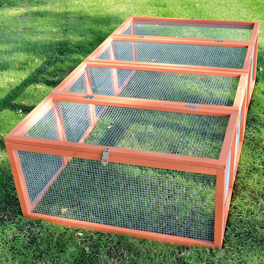 Hasenstall Kaninchenstall Meerschweinchenstall Auslauf XL braunen Holzton 401