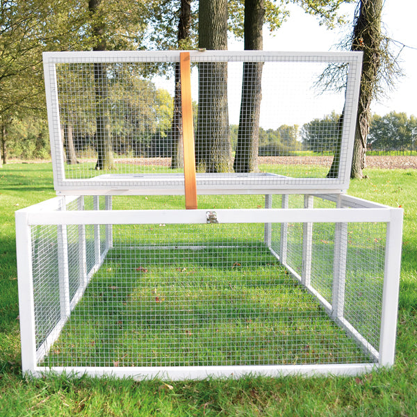 Hasenstall Kaninchenstall Meerschweinchenstall Auslauf Weiss 402