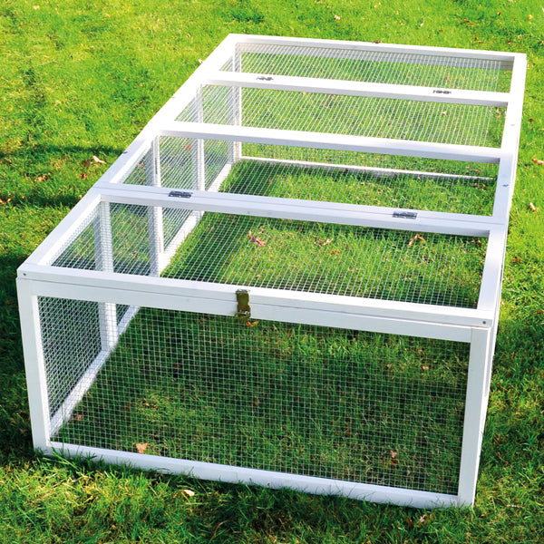 Hasenstall Kaninchenstall Meerschweinchenstall Auslauf Weiss 402