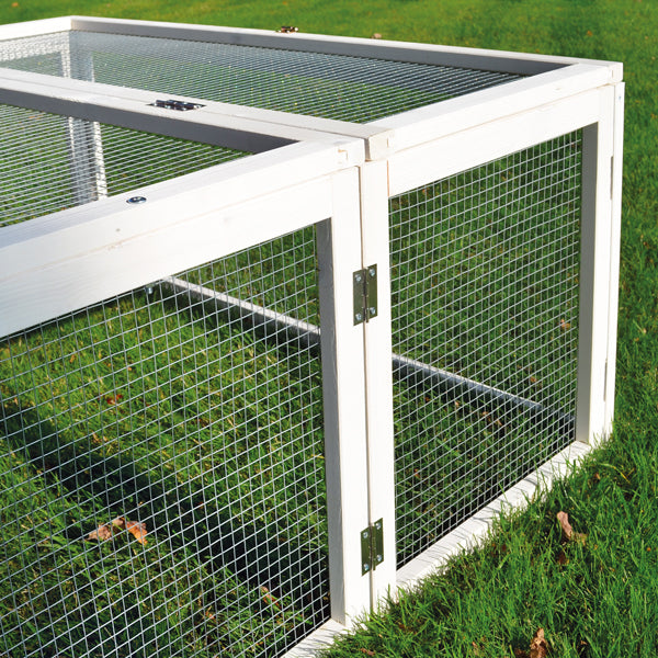 Hasenstall Kaninchenstall Meerschweinchenstall Auslauf Weiss 402