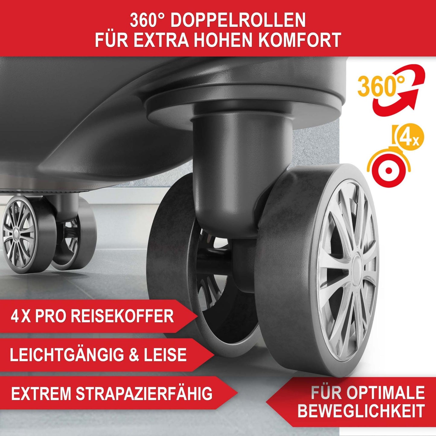 3 teiliges Kofferset Coffee S-M-L