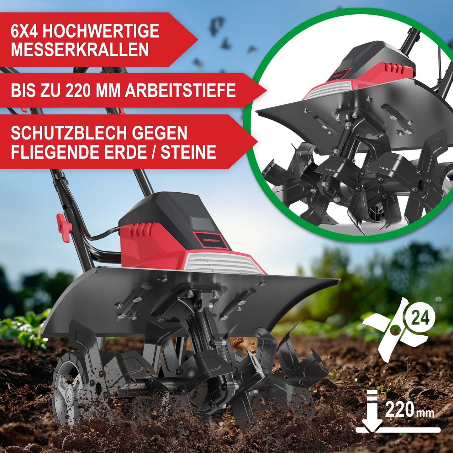 Gartenhacke Elektro T1545