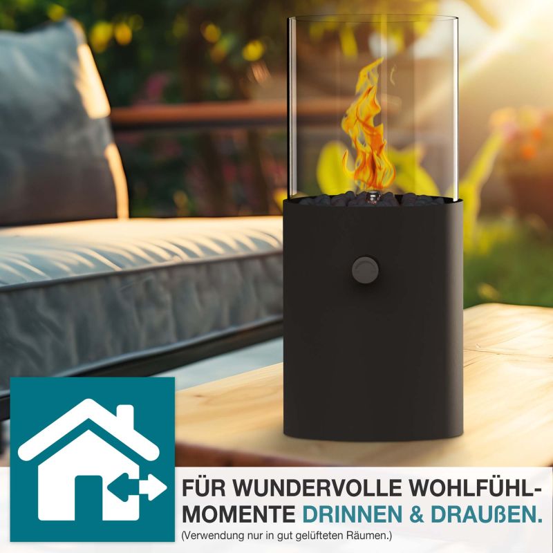 Tischkamin Gas Schwarz