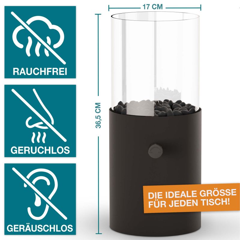 Tischkamin Gas Schwarz