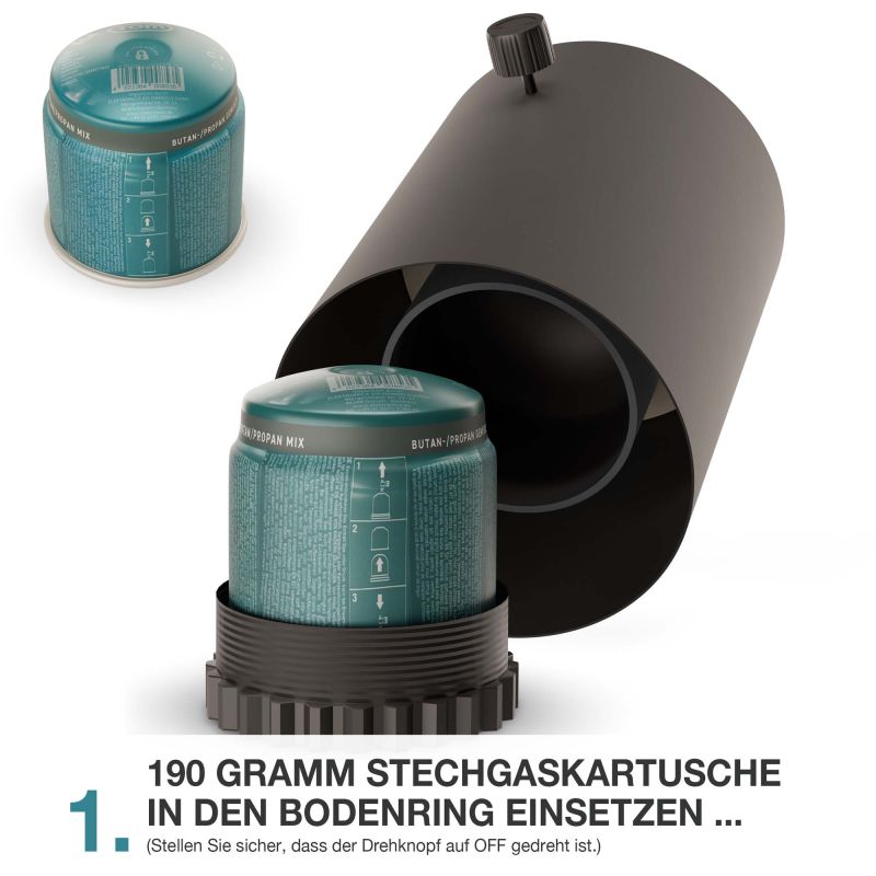 Tischkamin Gas Schwarz